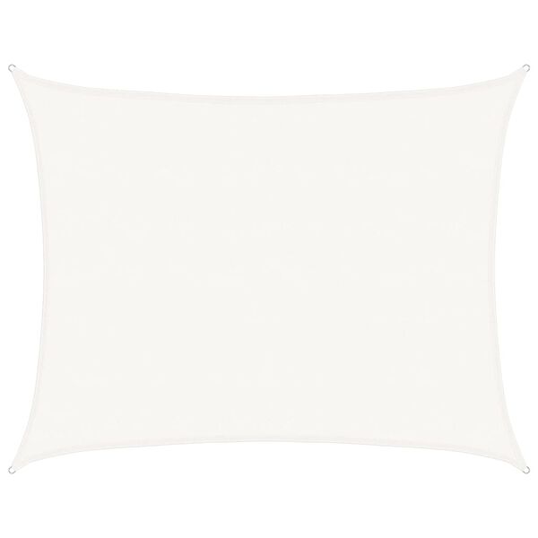 vidaXL サンシェードセイル 160g/m&sup2; ホワイト 6x8m 高密度ポリエチレン