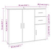 vidaXL サイドボード ソノマオーク 91x29.5x75 cm エンジニアードウッド