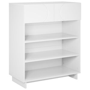 vidaXL 靴キャビネット 73 x 38 x 87.5 cm エンジニアードウッド ホワイト