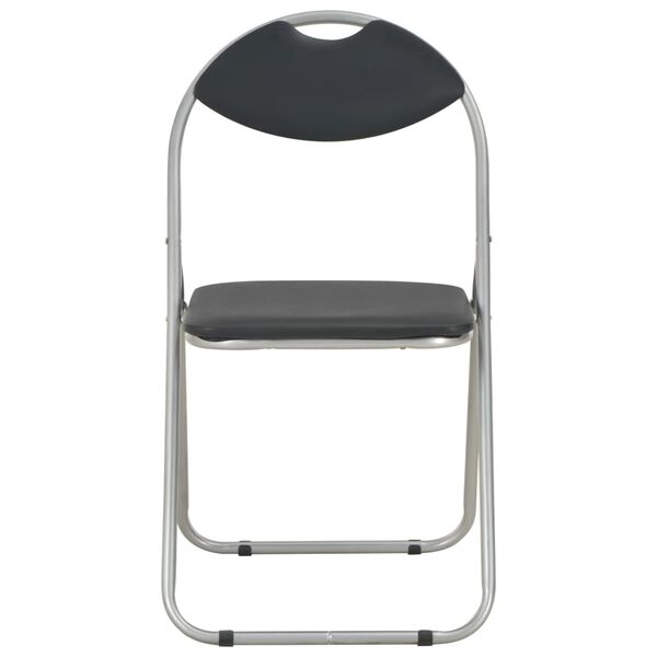 vidaXL 折りたたみ式ダイニングチェア 4点セット 合成皮革 ブラック