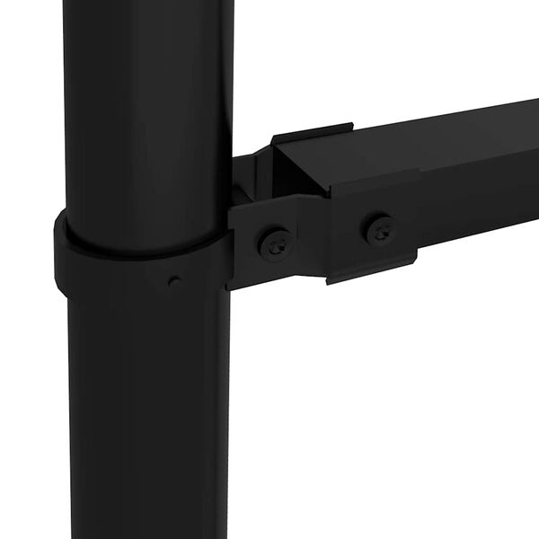 vidaXL ガーデンフェンス スピアトップ スチール 170x200 cm ブラック