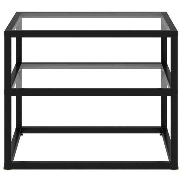 vidaXL コンソールテーブル 透明 50x40x40cm 強化ガラス製