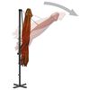 vidaXL カンチレバーガーデンパラソル アルミポール付 250&times;250 cm テラコッタ
