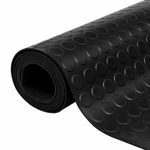 vidaXL フロアマット ブラック 1 x 2 m 天然ゴム