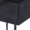 vidaXL ダイニングチェア アームレスト付 2点 ブラック ベルベット製