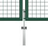 vidaXL メッシュガーデンゲート スチール 400x125 cm グリーン
