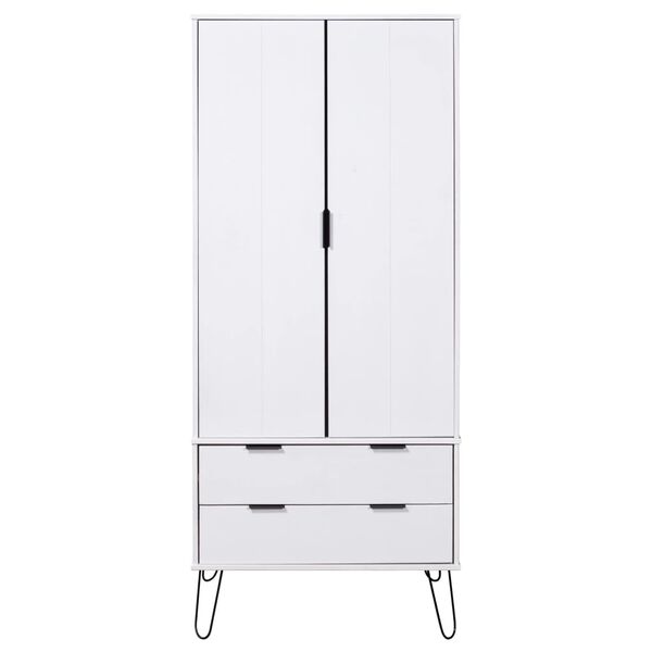 vidaXL ワードローブ「ニューヨークレンジ」ホワイト パイン無垢材