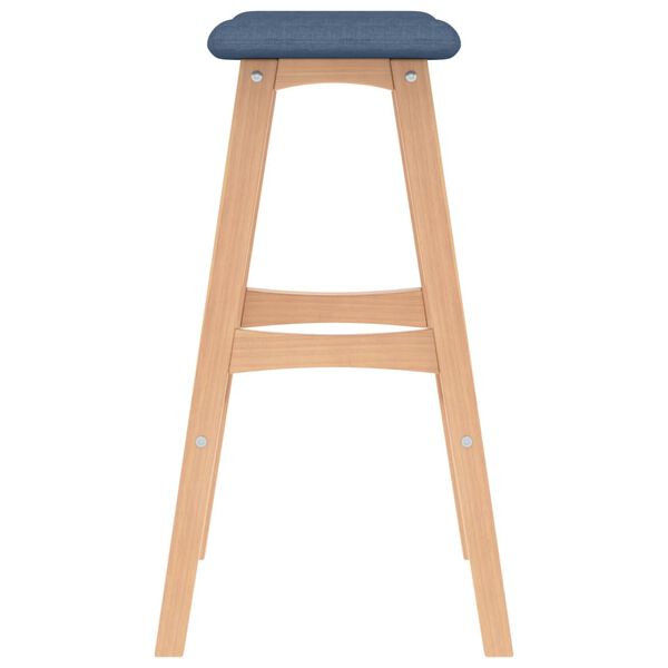 vidaXL バースツール 2点 ブルー 布製