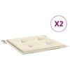 vidaXL ガーデンチェアクッション 2点 クリーム 40x40x3cm オックスフォードファブリック