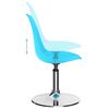 vidaXL 回転ダイニングチェア 2点 合成皮革製 ブルー