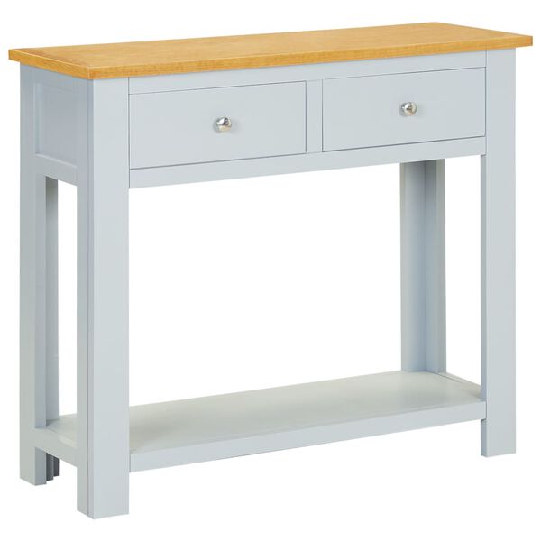 vidaXL コンソールテーブル 83x30x73cm オーク無垢材