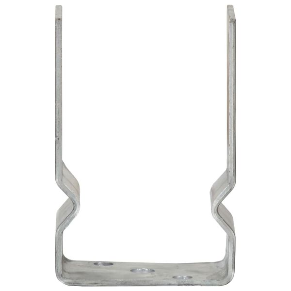 vidaXL フェンスアンカー 6点 シルバー 9x6x15cm 亜鉛メッキ鋼製