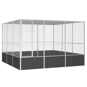 vidaXL バードケージ アントラシート 302.5x324.5x211.5 cm 亜鉛メッキ鋼