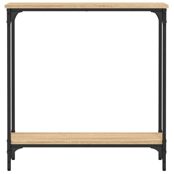 vidaXL コンソールテーブル ソノマオーク 75x22.5x75 cm エンジニアードウッド