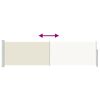 vidaXL パティオ用 引き込み式サイドオーニング 140x500cm クリーム