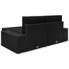 vidaXL ガーデンラウンジ3点セット ポリラタン製 ブラック