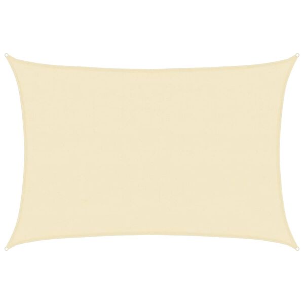 vidaXL サンシェードセイル 160g/m² クリーム 4x5m 高密度ポリエチレン