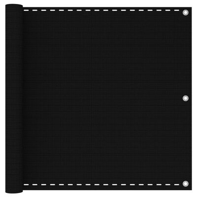 vidaXL バルコニースクリーン ブラック 90x300cm 高密度ポリエチレン