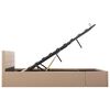 vidaXL 油圧式収納ベッドフレーム カプチーノ 合成皮革製 160x200cm