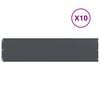 vidaXL 芝生エッジング 10枚入り アンスラサイト 25x103 cm 冷間圧延鋼