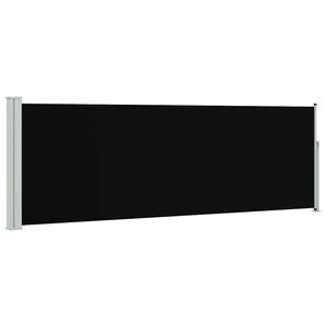 vidaXL パティオ用 引き込み式サイドオーニング 100x314cm ブラック