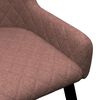 vidaXL ダイニングチェア 2点 ブラウン 布張り