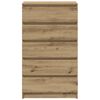 vidaXL 引き出しキャビネット アーティザンオーク 60x36x103 cm エンジニアードウッド