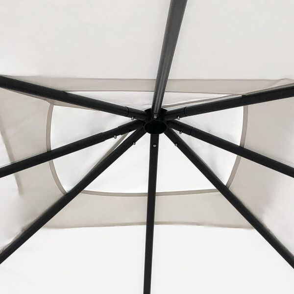 vidaXL ガゼボ 支柱カバー付き 3x3x2.6m クリーム 160g/m²