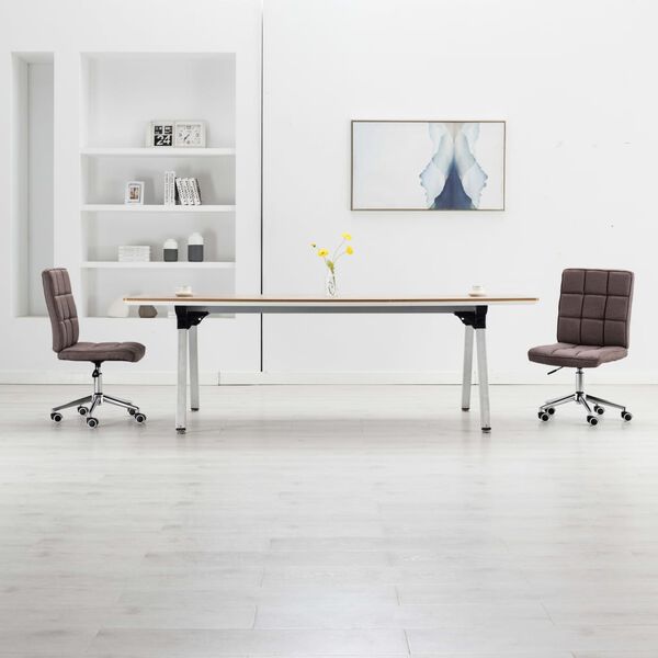 vidaXL ダイニングチェア 2点セット トープ 布張り