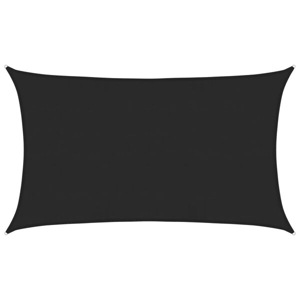vidaXL サンシェードセイル 160g/m&sup2; ブラック 5x8m 高密度ポリエチレン