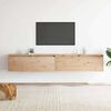vidaXL ウォールキャビネット 2点 100x30x35 cm パイン無垢材