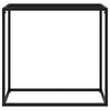 vidaXL コンソールテーブル ブラック 80x35x75cm 強化ガラス製