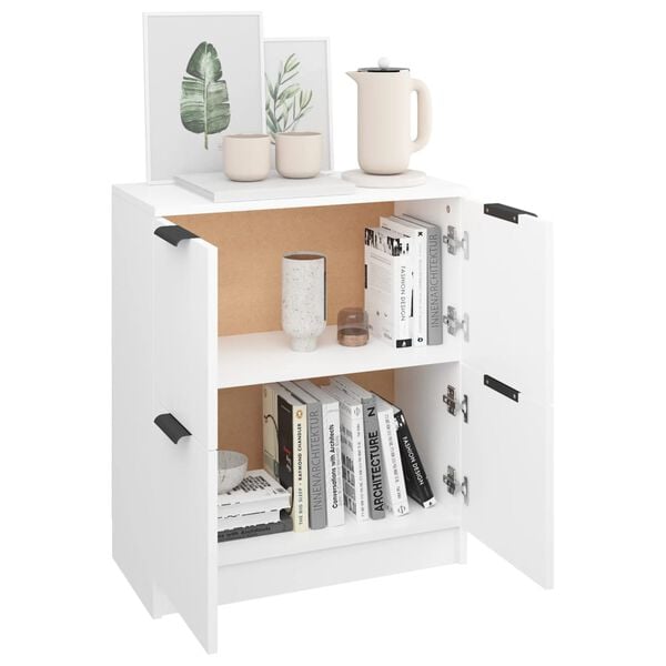 vidaXL サイドボード ホワイト 60x30x70 cm エンジニアードウッド