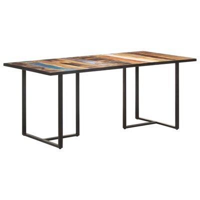 vidaXL ダイニングテーブル 180cm 無垢の再生木材