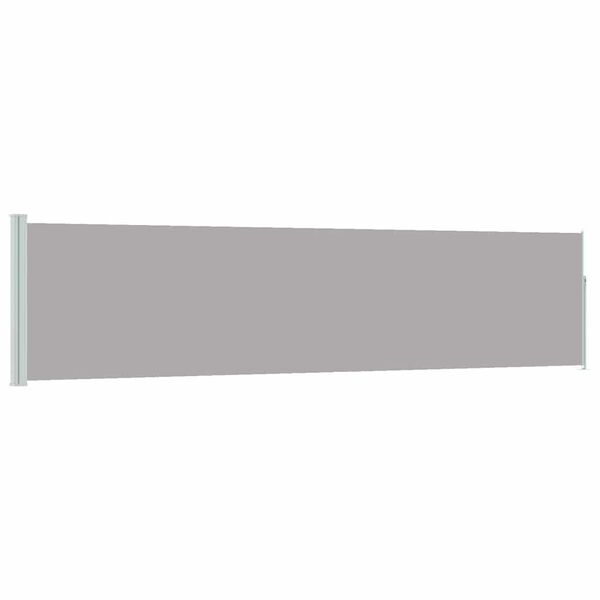 vidaXL パティオ用 引き込み式サイドオーニング 120x500cm グレー