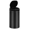 vidaXL 自動センサー ごみ箱 50L 炭素鋼製 ブラック