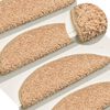vidaXL 階段マット 15枚入り 56x17x3 cm ゴールド 半円形