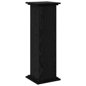 vidaXL ディスプレイスタンド 棚で ストレージ付き ドア付き ブラックオーク 31 x 30 x 90 cm エンジニアリングウッド