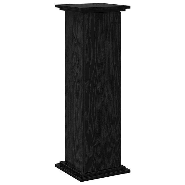 vidaXL ディスプレイスタンド ストレージ付き ドア付き ブラックオーク 31 x 30 x 90 cm エンジニアリングウッド