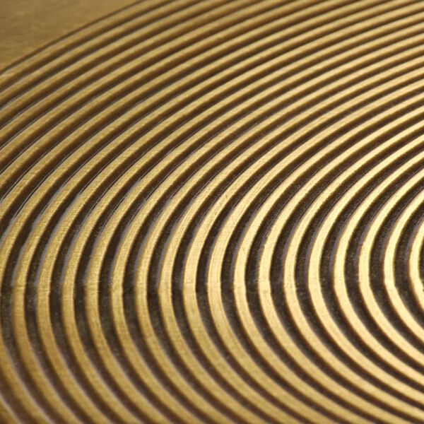 vidaXL テーブル2点セットMDF (真鍮加工)