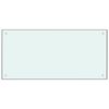 vidaXL キッチン用 汚れ防止板 ホワイト 100x50cm 強化ガラス製