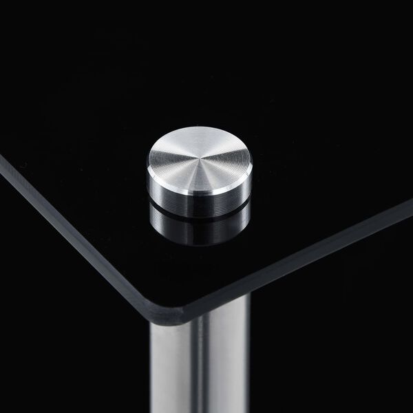 vidaXL 6段 棚 ブラック 40x40x160cm 強化ガラス製