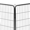 vidaXL 犬用プレイサークル パネル8枚 スチール製 80&times;100cm ブラック