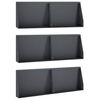 vidaXL 保持壁 6 個 60 x 12 x 30 cm スチール アンスラサイト
