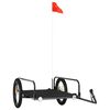 vidaXL 自転車用トレーラー ブラック 135x70x37 cm 鉄製