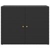 vidaXL ガーデン収納キャビネット ブラック 100x55,5x80 cm ポリラタン