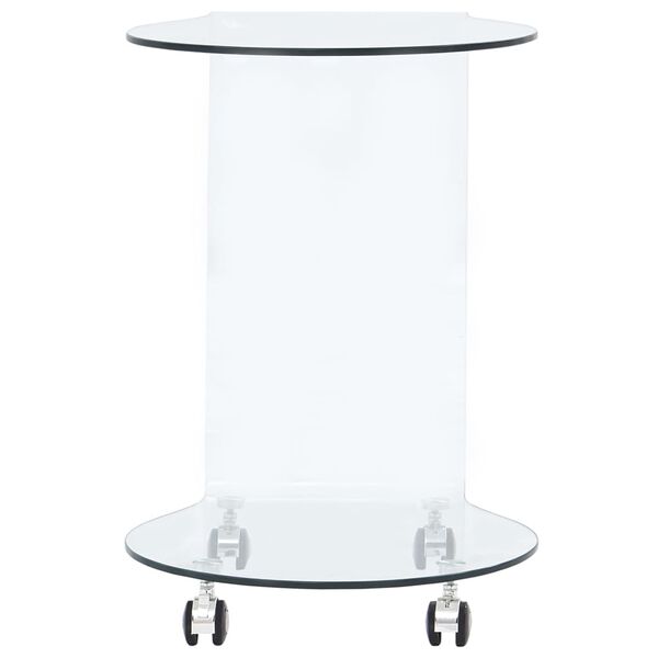 vidaXL コーヒーテーブル 45x40x58cm 強化ガラス製