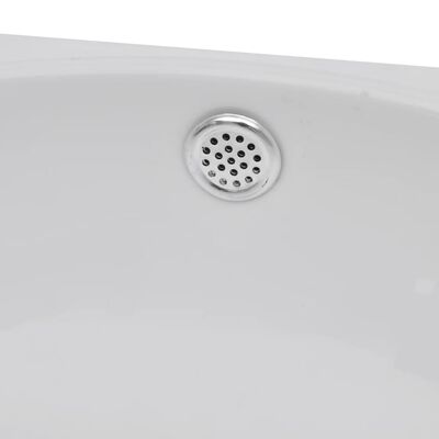 vidaXL バスルーム用 洗面ボウル 蛇口穴＆オーバーフロー付き セラミック製 ホワイト