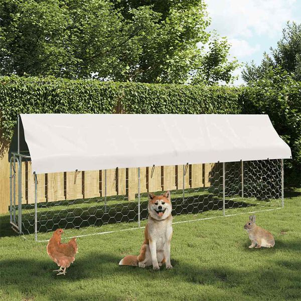 vidaXL 屋外用犬小屋　屋根付き 400x100x150cm