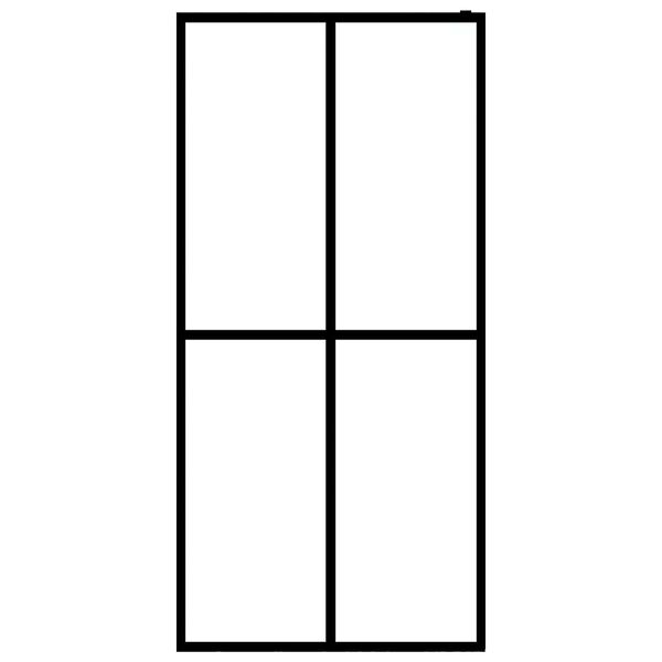 vidaXL ウォークインシャワースクリーン フロスト加工 強化ガラス付き 100x195cm
